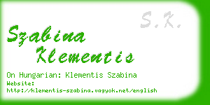 szabina klementis business card